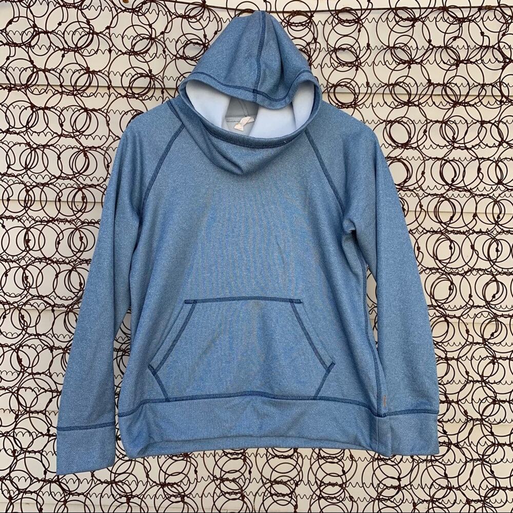 Lucy Stronger Everyday Pullover Hoodie gray blue SMALL